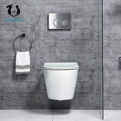 Ceramic High Temperature Forged Luxury CE Hotel Restaurant Wall Hung Toilet Bowl
